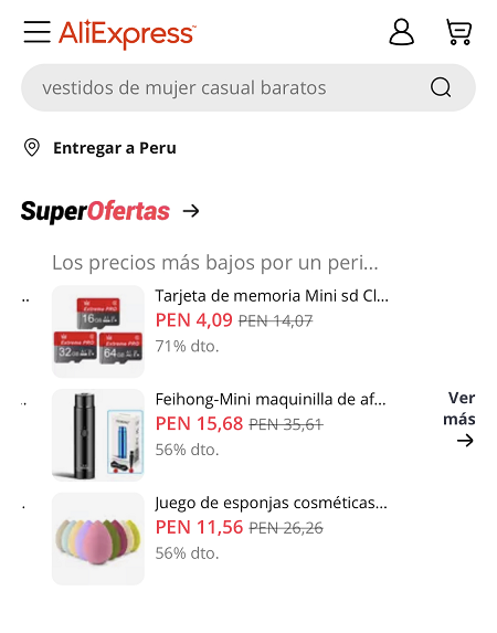 Aliexpress Perú Código de descuento