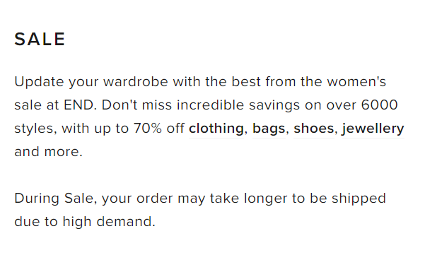 End Clothing Perú Cupón Descuento